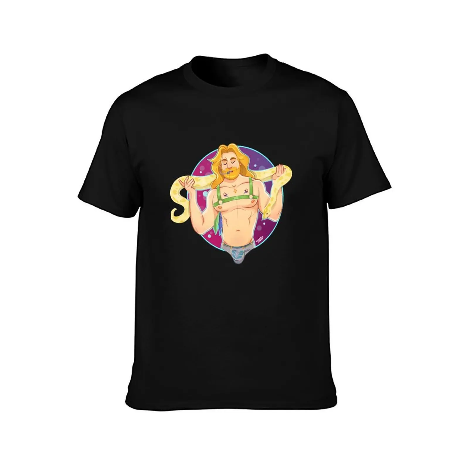 Anaconda Baby T-Shirt, Summer Casual Cotton Tee, Oversized Streetwear Tops, Vintage Graphic Print, Loose Fit Short Sleeve