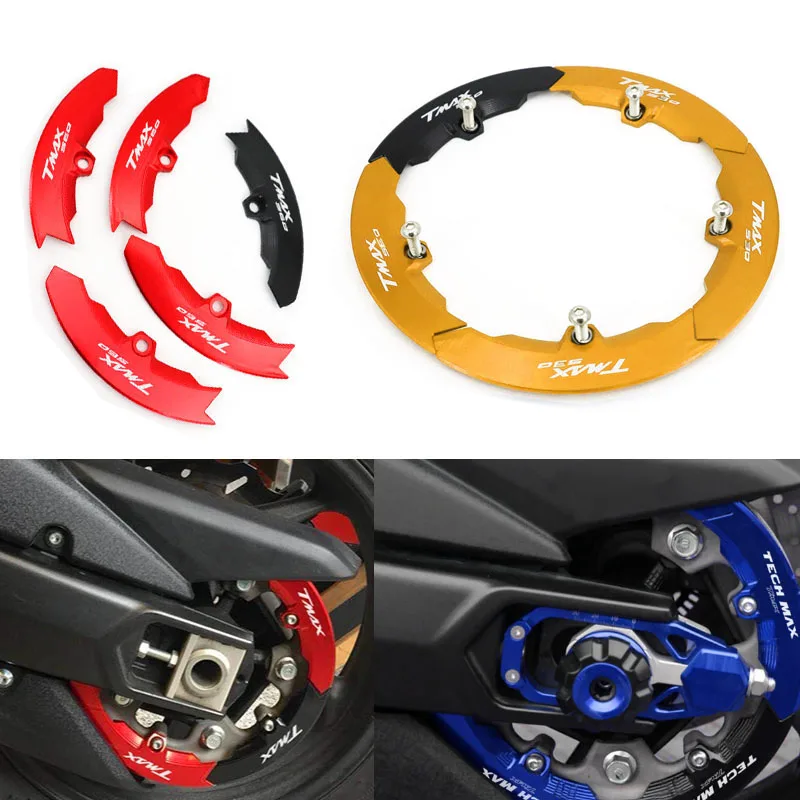 Peça de scooter para yamaha T-MAX 530 sx dx 560 tmax 560tech 2017 2018 2019 2020-2025 capa de polia de correia de transmissão de alumínio