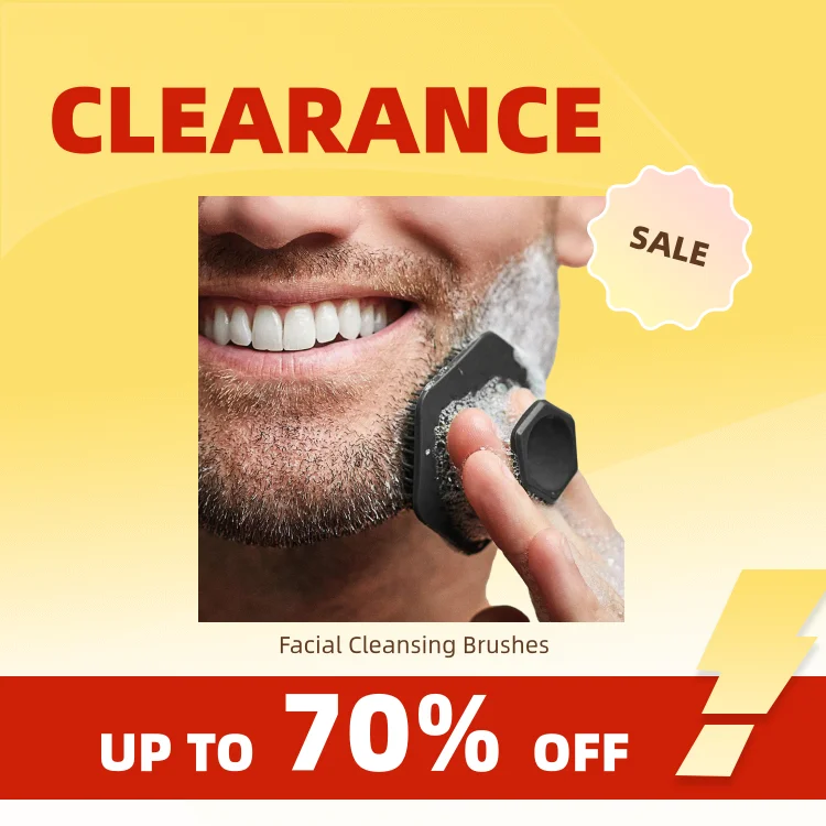 Clearance_Silicone Facial Cleansing Brush Scrubber Miniature Face Deep Clean Shave Massage Face Scrub Brush Face Cleaner_Continu
