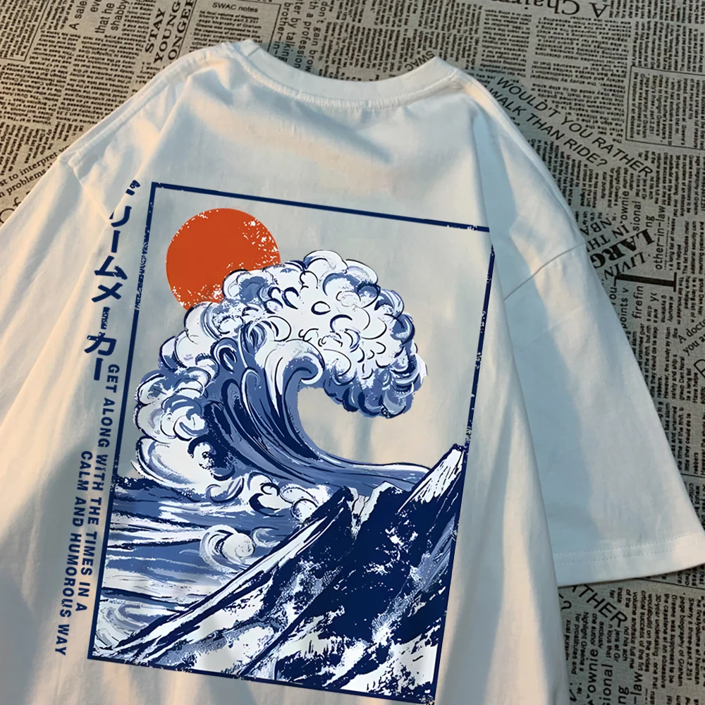 Get Along With The Times In A Calm And Humorous Way Tshirt Mens Oversize Short Sleeve Hip Hop Quality T Shirts Casual Soft Tops image 4