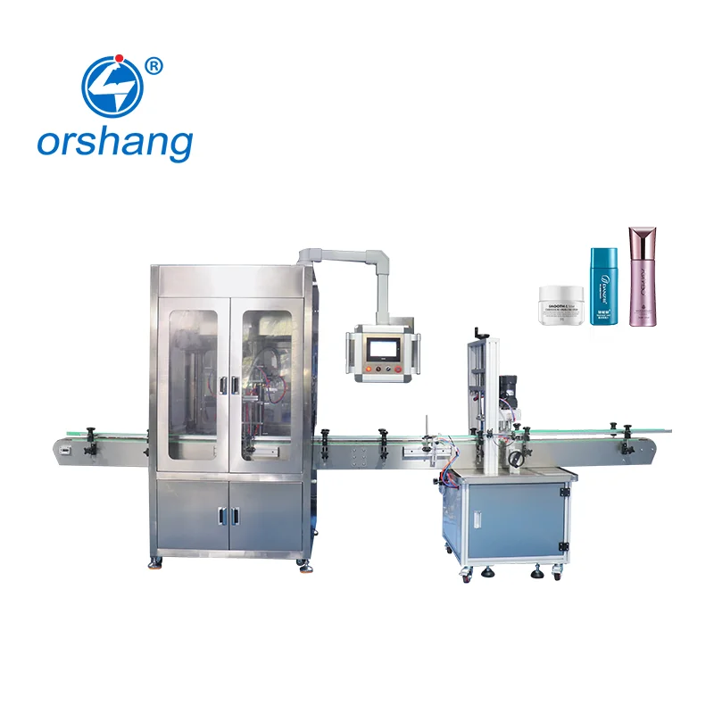 Orshang Electric Automatic Cosmetic Paste Shampoo Filling Capping Labeling Machine New Condition 2000-4000BPH Capacity PLC Core
