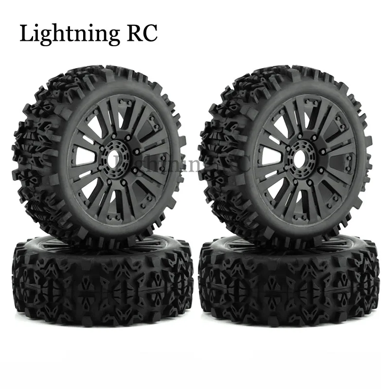 

4PCS 1/8 Off-road Car Buggy Wheels Tires 120mm Rubber Rocks Tyres for Redcat Team Losi VRX HPI Kyosho HSP Carson