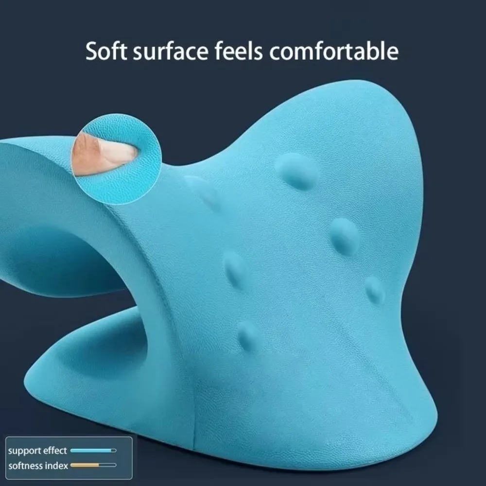 Neck and Shoulder Relaxer Corrector Vertebra Massager Cloud Pillow Cervical Stretcher Acupressure Point Relief Pain Traction