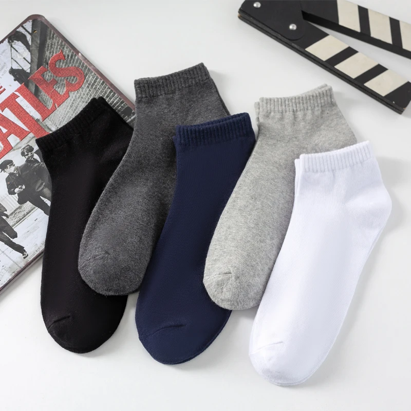 10 Paar/Lot Herren Kurzsocken Baumwolle Einfarbig Schwarz Business Atmungsaktiv Neue Kurzsocken Frühling Sommer Übergröße 38-44 – Detail 7