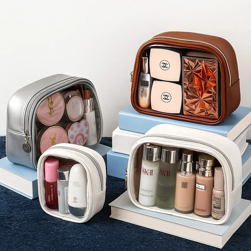 

Модная косметичка с привлекательным дизайном, большой вместимостью, прозрачная, легкая, для путешествий.