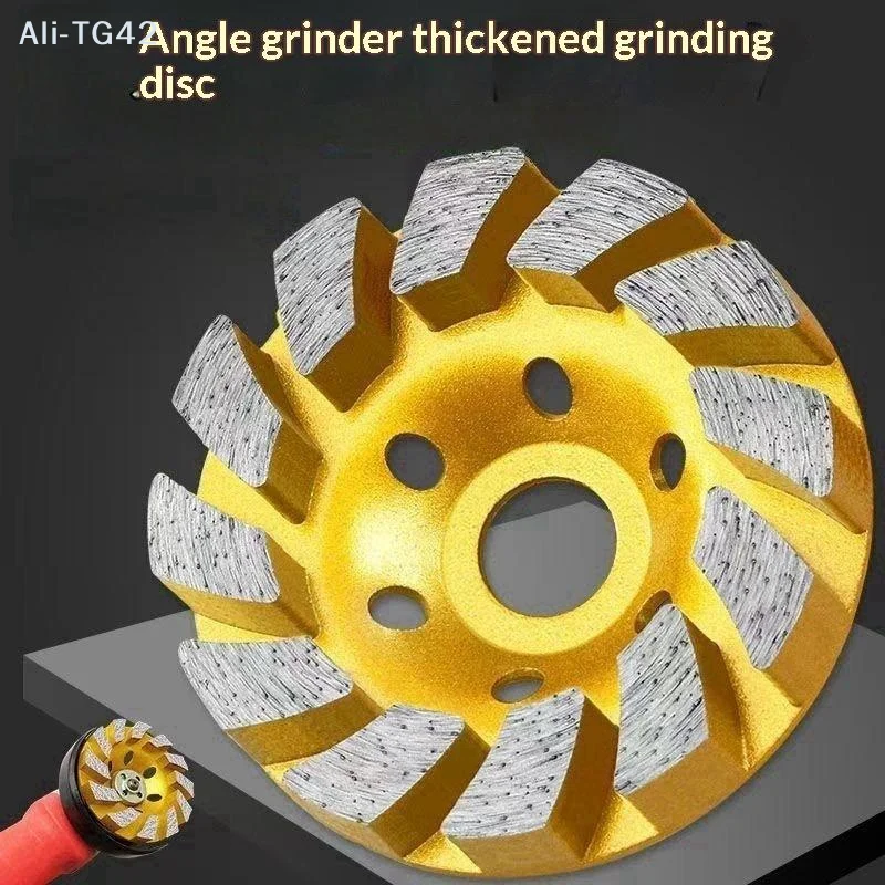 pogyrt 4 Inch Concrete Turbo Diamond Grinding Cup Wheel 12 Segments Heavy Duty For Masonry Grinding Polish