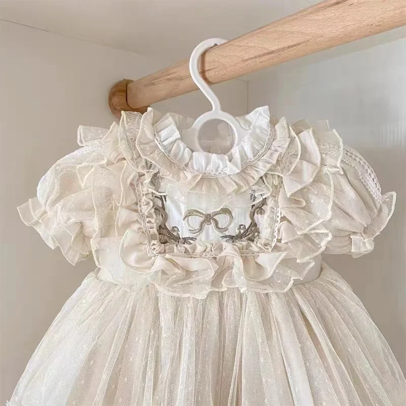 Children\'s Spanish Princess Dress Lolita Dress First Birthday Pomace Dress Flower Girl Dresses  Kids Dresses for Girls Eid Dress