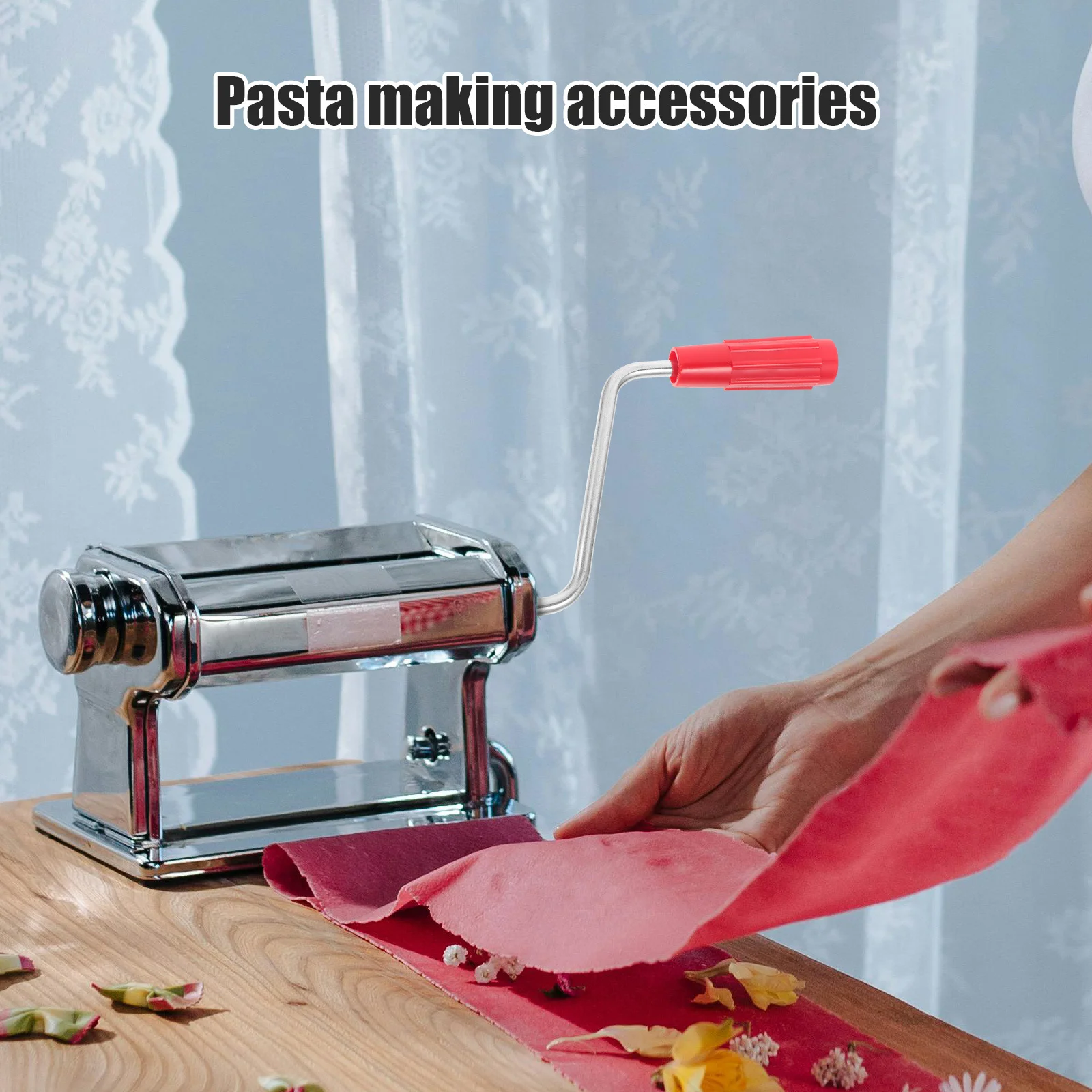 

1pc Pasta Maker Handle Replacement Sturdy Noodle Making Machine Part Accessory For Manual Pasta Roller Kitchen Cooking