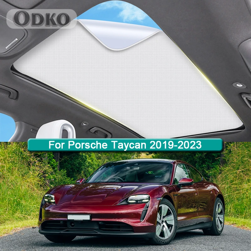 

Car Roof Sunshade Fit For Porsche Taycan 2019-2023 2024 Electrostatic Adsorption Sunroof Sunshade Skylight Blind Shading Sticker