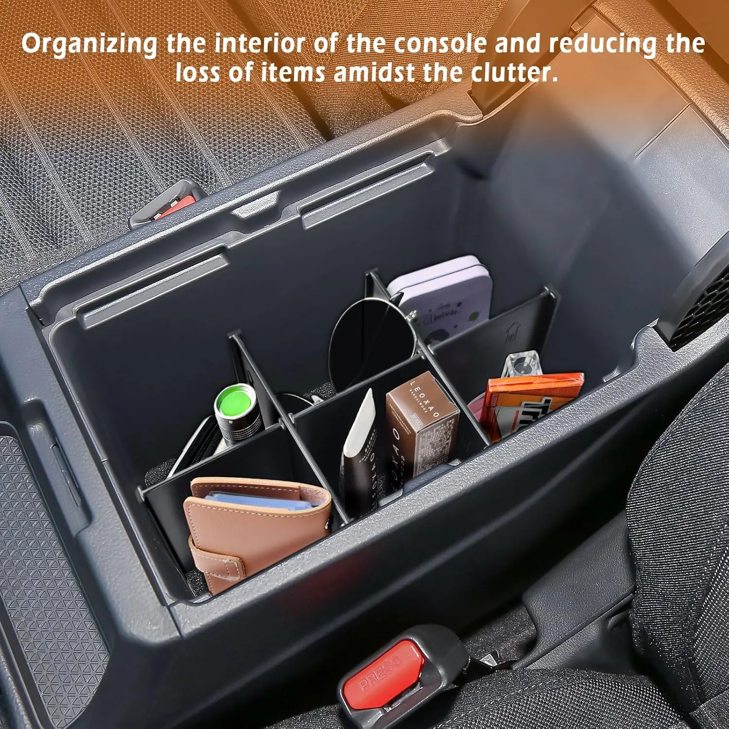 Separadores de consola central TACOBRO para Honda CRV 2023 2024 2025, organizador de accesorios, reposabrazos, almacenamiento secundario, divisores de inserción ABS