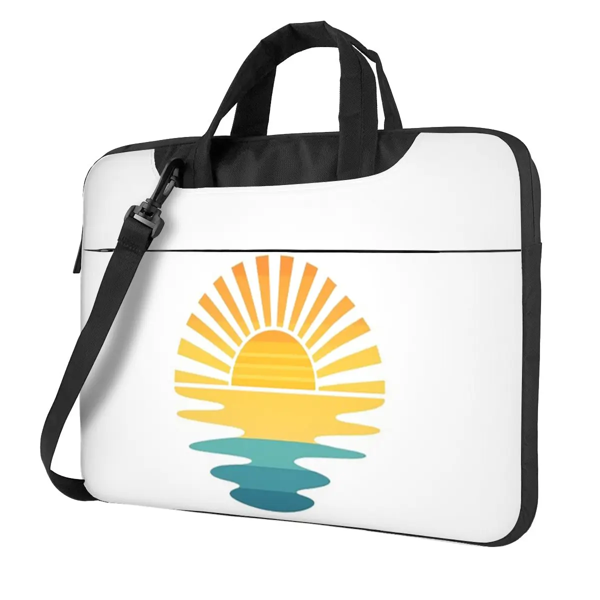 

Sunset Horizon Aesthetic 70-х годов, летняя пляжная дизайнерская сумка через плечо для ноутбука, сумка для компьютера 13, 14, 15,6-дюймовая сумка для ноутбука