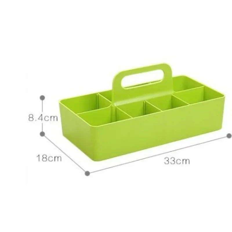 1pc Creative Storage Box Organizer Multi Grid Finishing Box With Handle Divider Table Basket For Student School Supplies