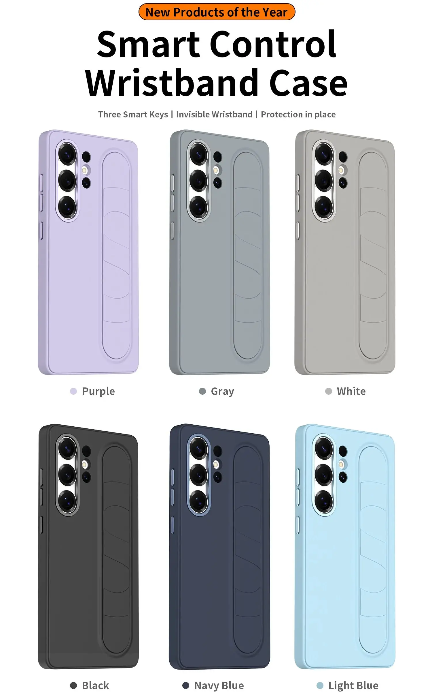 

For Samsung S25 Ultra S24 S23 Luxury Phone Case Invisible Bracket PC+TPU+Silicone+Metal Buttons,Shockproof Cover Protector Shell