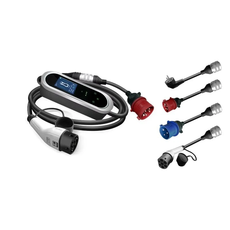22kW EV Charger Intelligent Type 2 Portable Ev Charging Station with Optional Adapters 3-in-1 APP Control