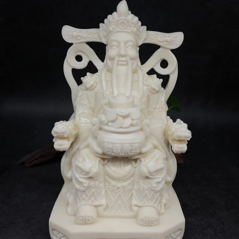 Factory Direct Supply Ivory Nut Carved Amass Fortunes God of Wealth Decoration Home Serving God of Wealth Buddha Statue Big Deco