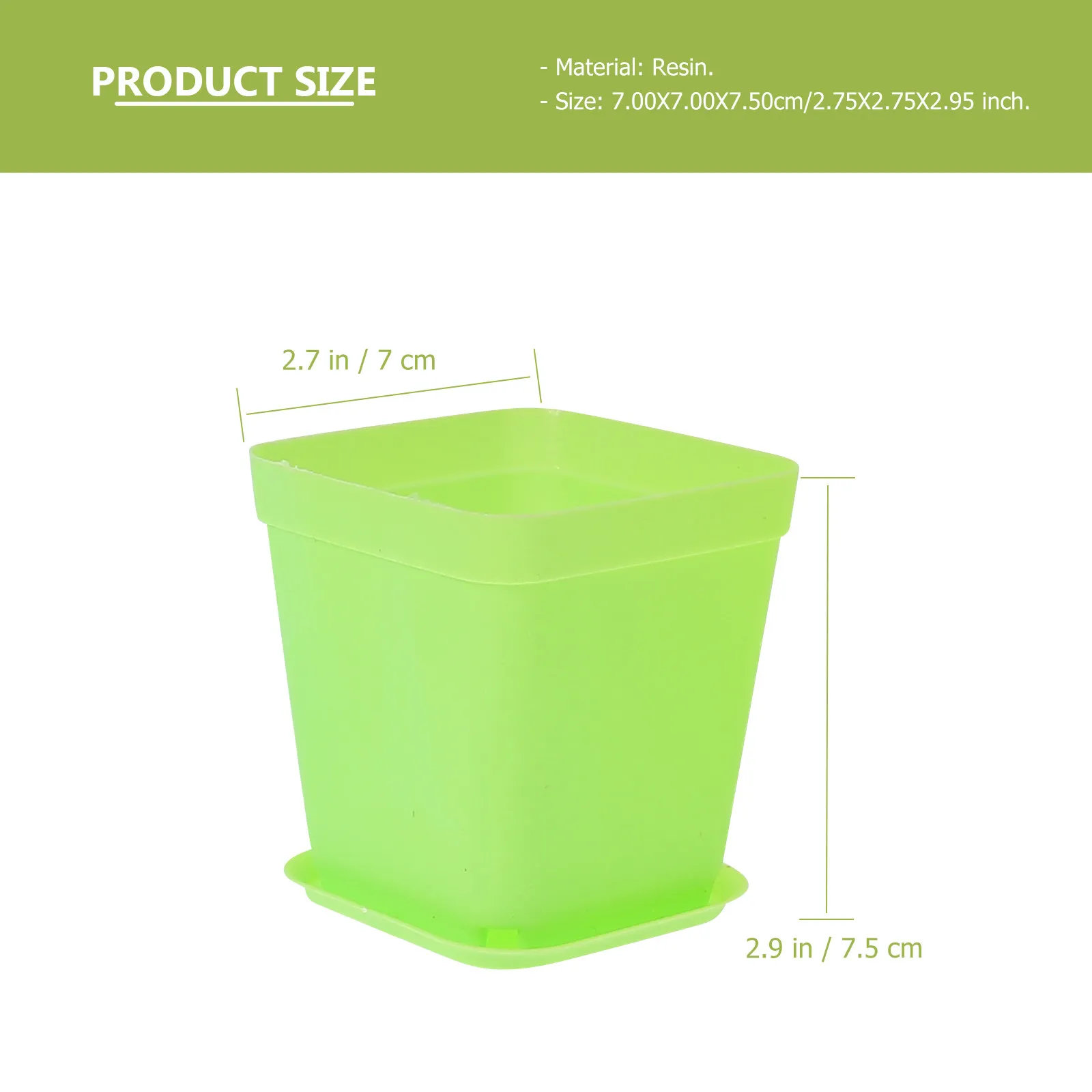 24Pcs Succulent Square Resin Flower Pots Nursery Planter Balcony Garden Home Office Decorative Flower Pot Basin