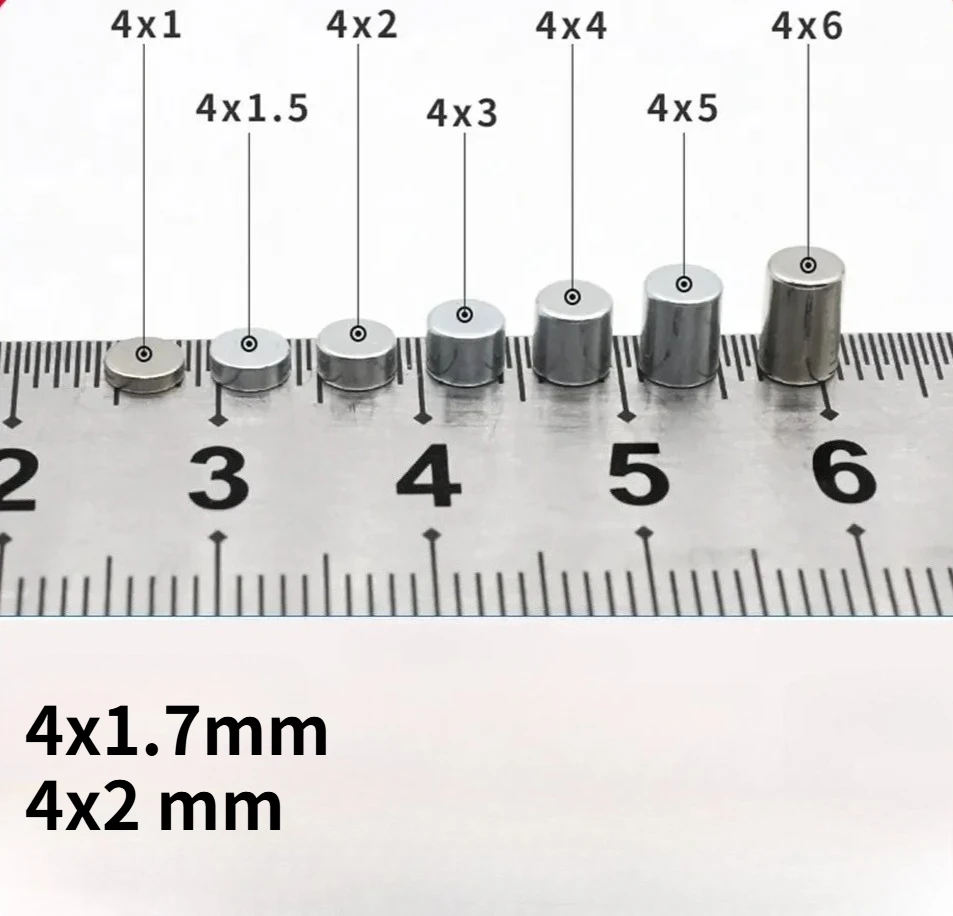N52 4x1,5 4x2 4x3 Magnet Superstark Durchmesser 4 Neodym Starke Magnete Maßgefertigte Suchmagnete Kühlschrankmagnete DIY Bastelbedarf Aimant Starke Plattenmagnete