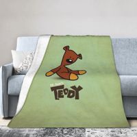 Mr-Beans Animated Series Teddy Bear Blankets Beanimation Fleece Throw Blankets Couch Printed Lightweight Bedspreads Breathable