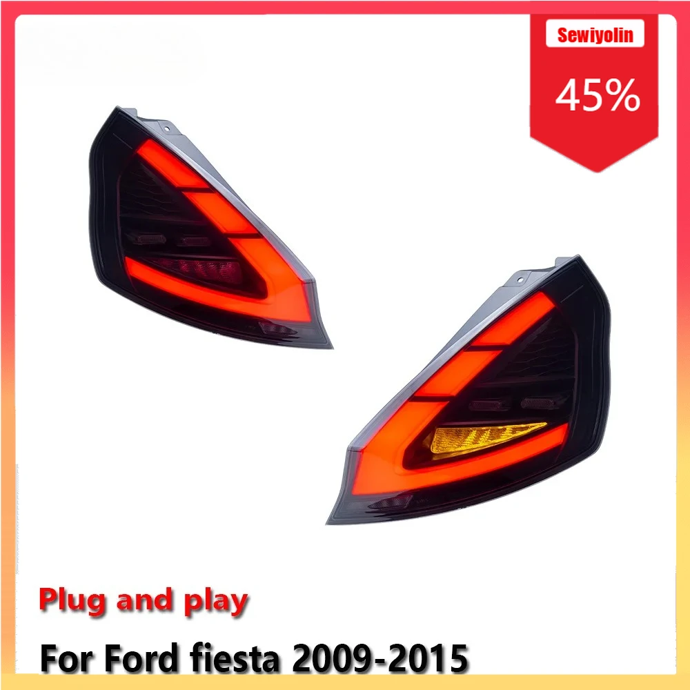 

Автомобильный светодиодный задний фонарь, автомобильная часть Alma Ford Fiesta 2009-2015, авто противотуманные DRL, стоп-сигнал, указатель поворота Plug and Play