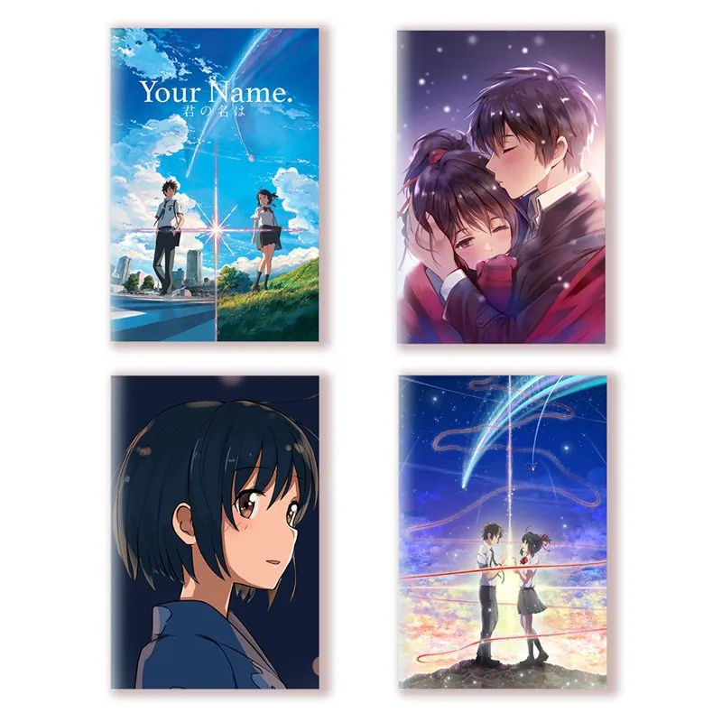 A5 Notebook Anime Note Book - Your Name 2 - Movie Manga Poster Andrew Kimi No Na Wa Prints Love Silk Writing Pad Journal Memo