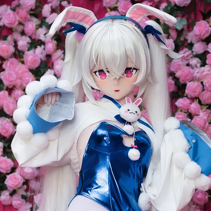 

(MEO0160) Маска ручной работы с замком для кроссдресса на всю голову, мужской и женский, японский мультфильм, аниме, игровой персонаж, маска кигуруми