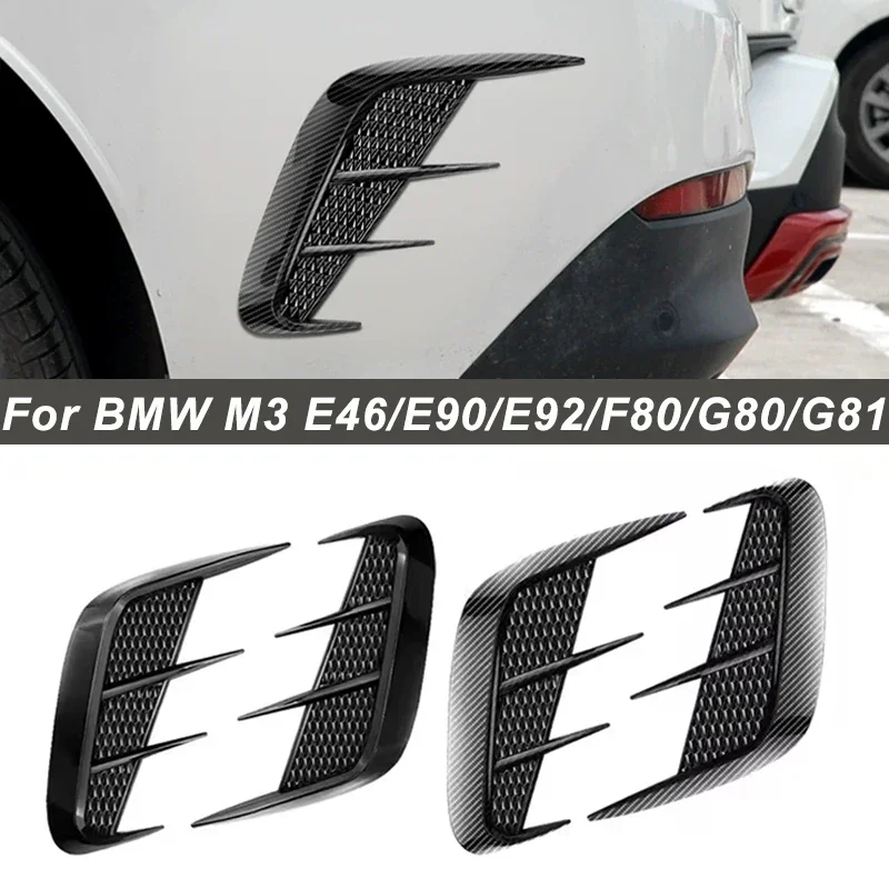 Shark Gills Side Fender Sticker Simulation Air Intake Trim For BMW M3 E46 E90 E92 F80 G80 G81 Body Accessories