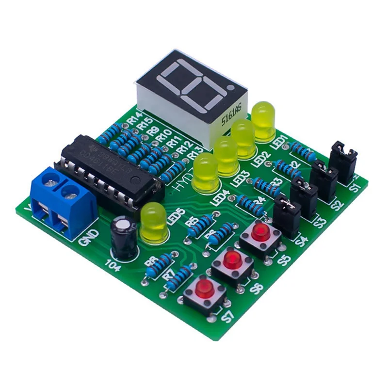 AB46-Decoding Display Electronic Manufacturing Loose Parts Training And Teaching Kit DIY Welding Matching Skills Simulation