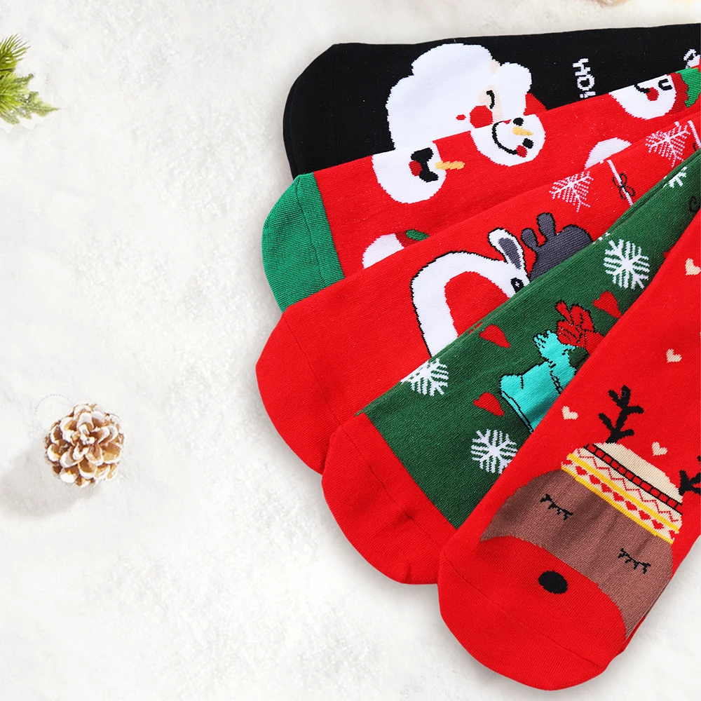 5 Pairs Christmas Gift Socks Women Thermal Winter Plush Non slip Grip Sleeping Floor Short Sock Fuzzy Fluffy Cartoon