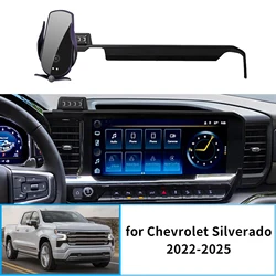 Car Mobile Phone Holder for Chevy Chevrolet Silverado 2022 2023 2024 2025  GPS Bracket Navigation Stand Auto Accessories