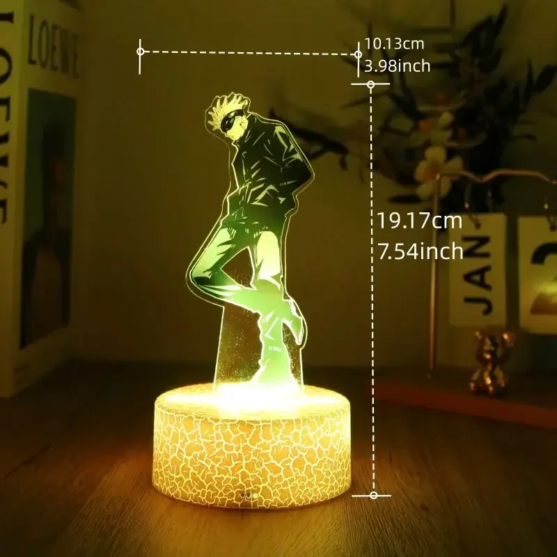 Anime Figures 3D Lamp Jujutsu Kaisen LED Night Light Action figures Satoru Gojo  Remote Control Room Decor Lamps Christmas Gifts