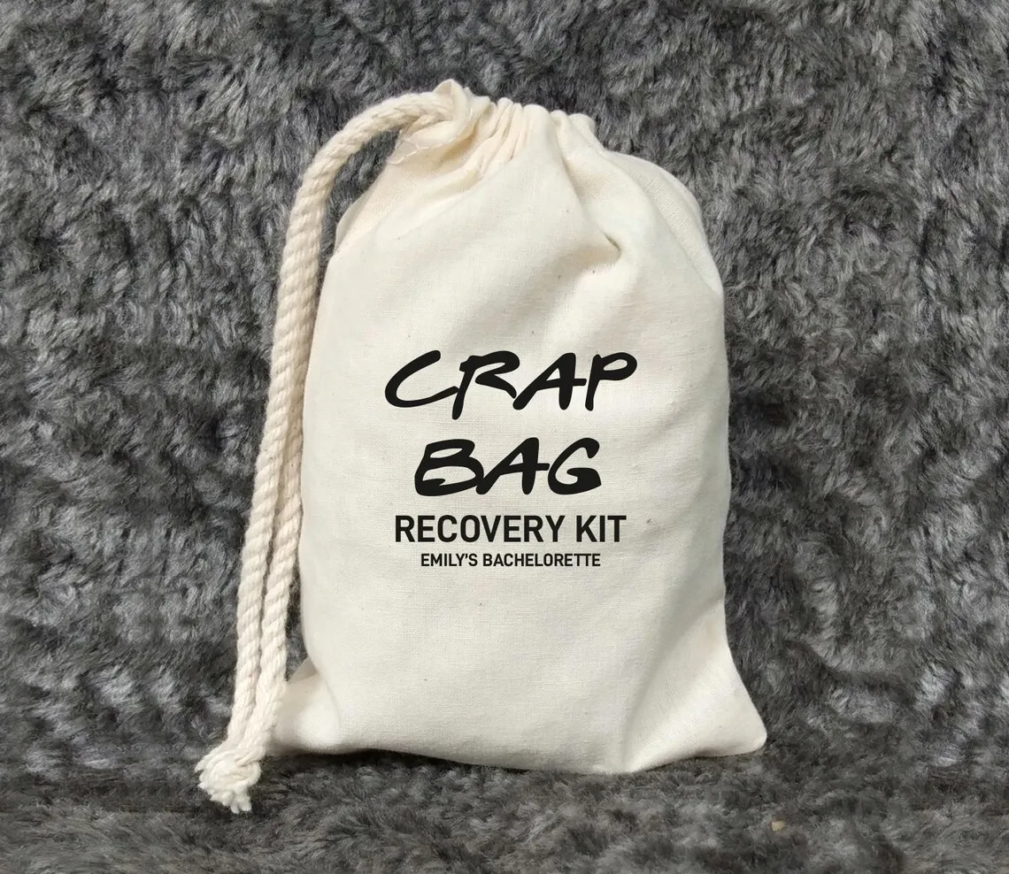 Crap Bag Recovery Kit - Friends Themed Bachelorette Party Favors - Bachelorette Party - Hangover kit - Las Vegas Hangover bags