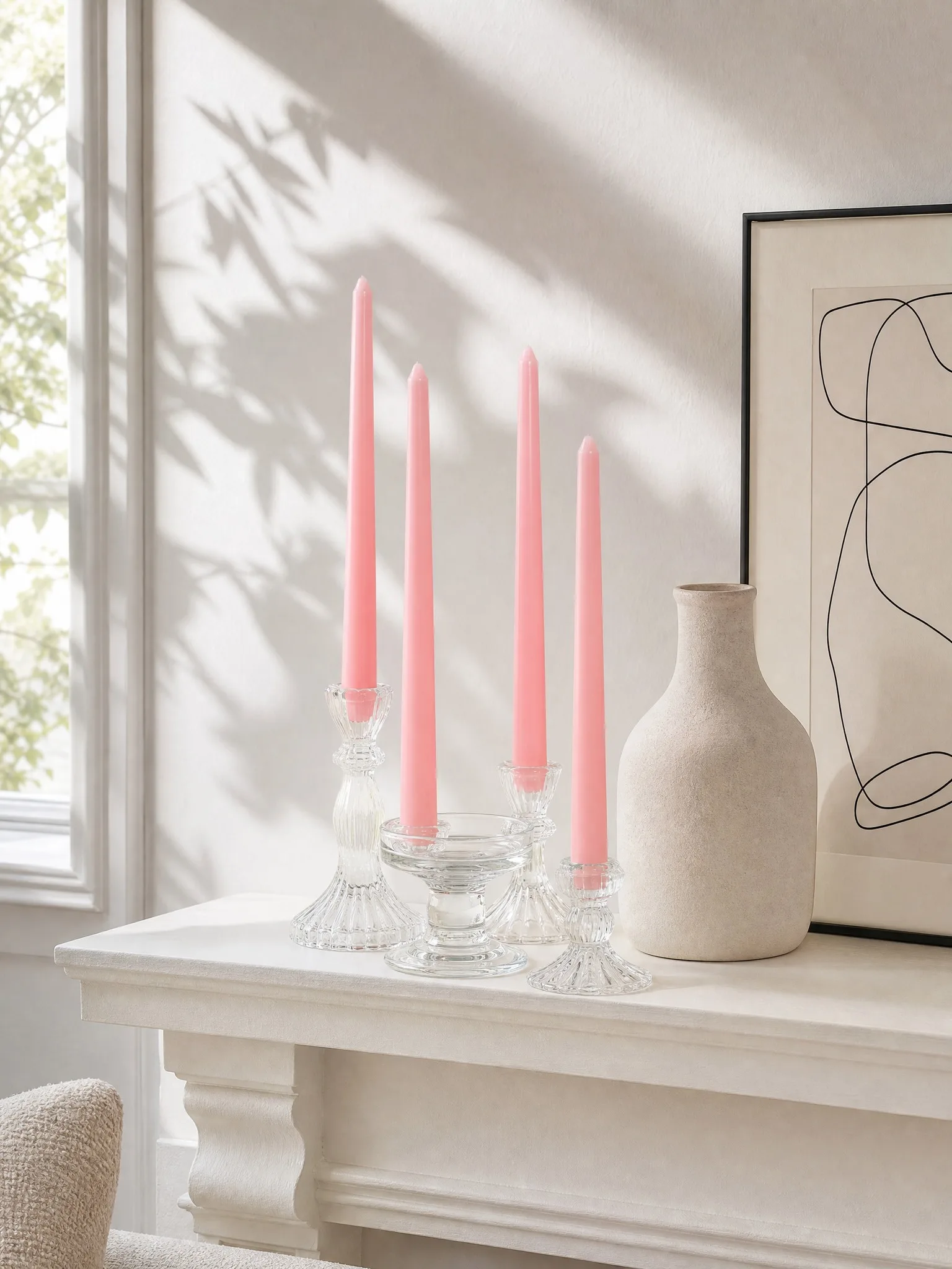 4pcs/2pcs Pink Stick Wax Aromatherapy Candle Set, Made of Pure Natural Soy Wax, No Black Smoke, Table Decoration, Home Decoratio image 3