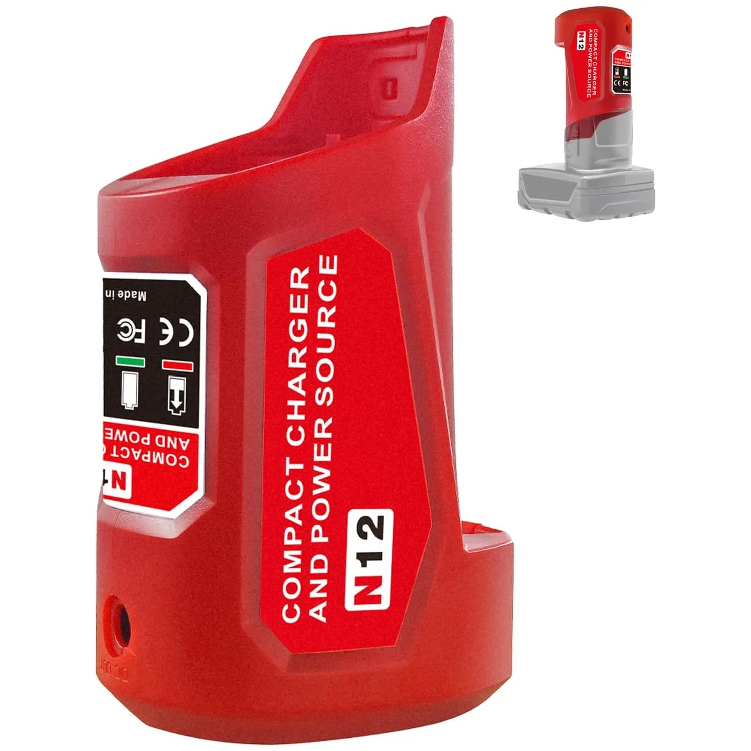 High-end For Milwaukee 12V for M12 Battery Power Source Adapter Power Wheel Charger Adapter with 12V DC Port for Heated Jacket