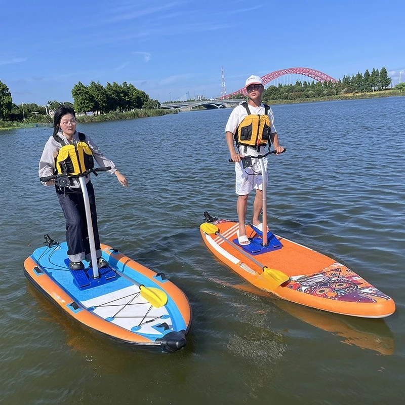 Single pedal boat Wide hull Stand-up pedal boat Water park Recreation facilities Water surfboard