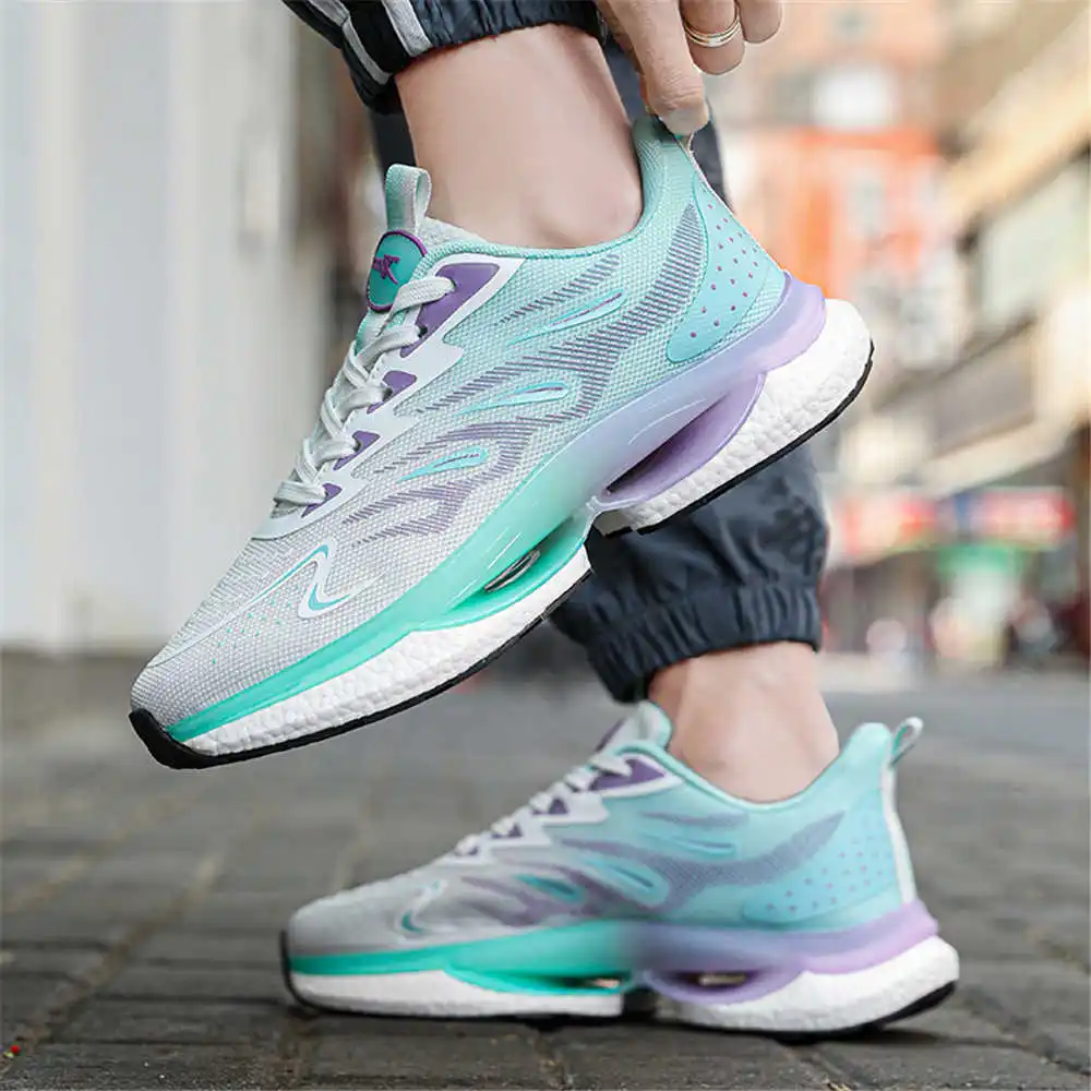 Size 43 Thick Heel Woman Running Tennis Dark Green Sneakers Golf Shoes Back Sport Authentic Super Comfortable Snow Boots