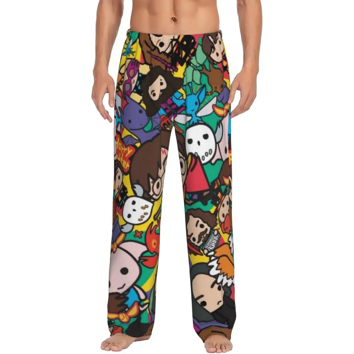 

Custom Harrys Magic Adventure Movies Potters Pajama Pants Sleepwear Men's Elastic Waistband Sleep Lounge Bottoms with Pockets