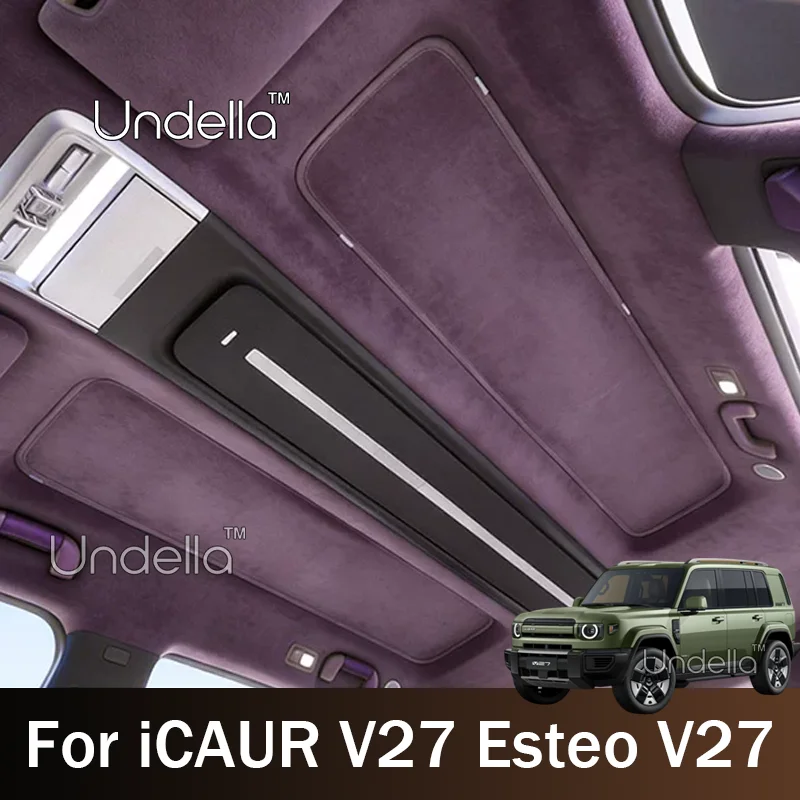 For ICAUR V27 Esteo V27 2026 2027 Car Sun Shades Sunroof Sun Visor Adsorption Heat Insulation Roof Skylight Decorative Strip