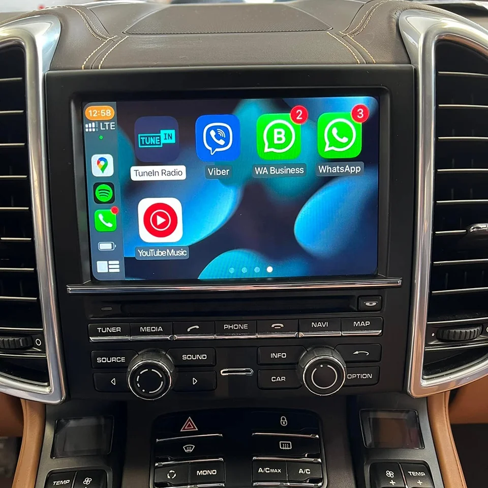 AZTON Wireless CarPlay Android Auto Retrofit per Porsche Cayenne Macan Cayman Panamera Boxster PCM3.1