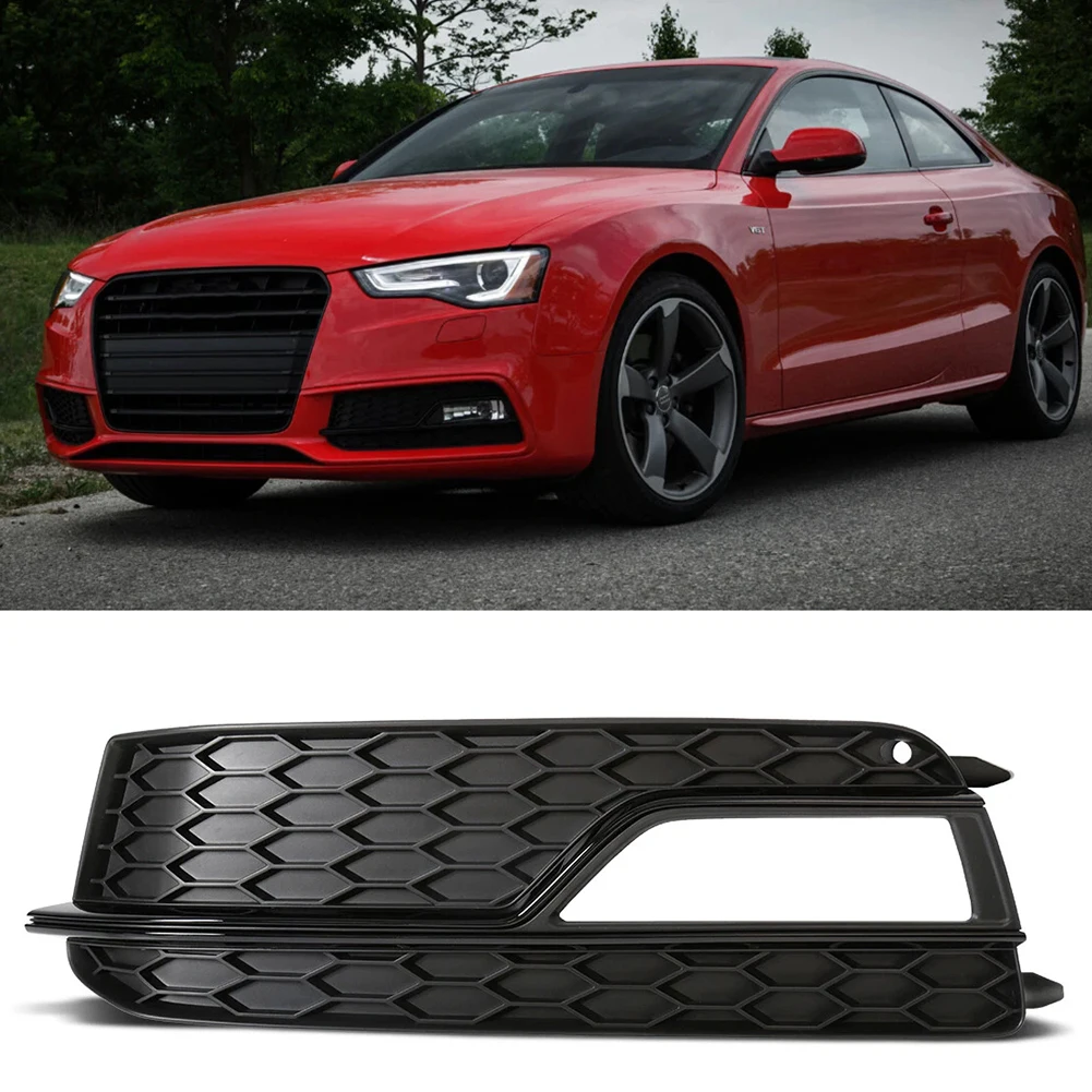 

2PCs Front Bumper Lower Grill Fog Light Lamp Cover Grille Front Bumper Light Cover for Audi A5 S-Line S5 13-16 Accessories