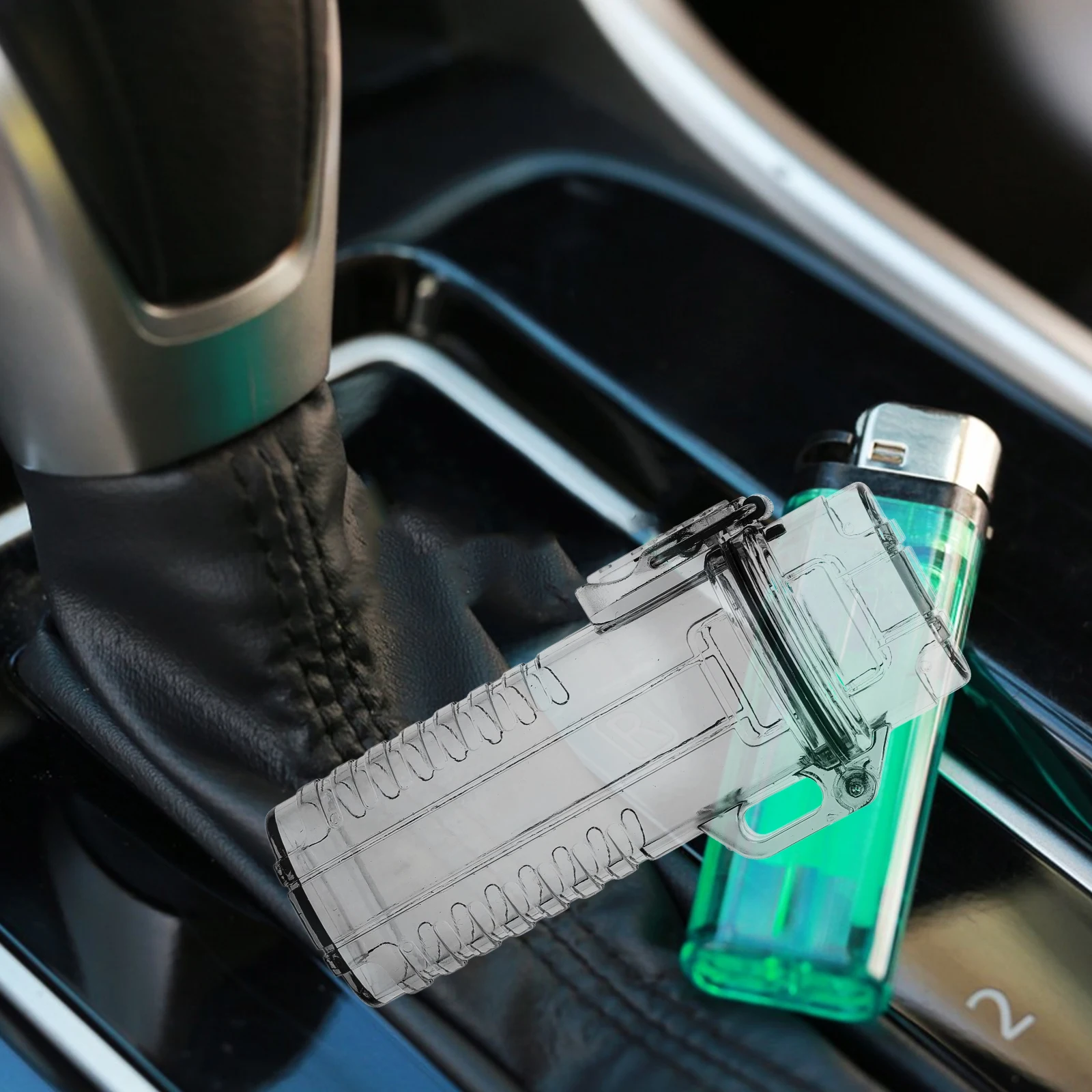 

Waterproof Lighter Protective Case Black Plastic Holder Sealed Pouch for Camping Hiking Emergency Survival Portable Clear