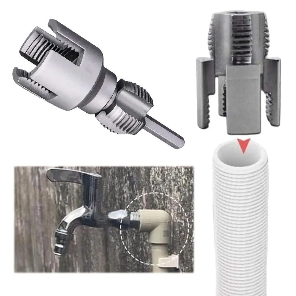 Strumento per infilare tubi interni ed esterni integrato Strumento per infilare tubi Strumento idraulico Strumento per filettatura tubi per trapano elettrico