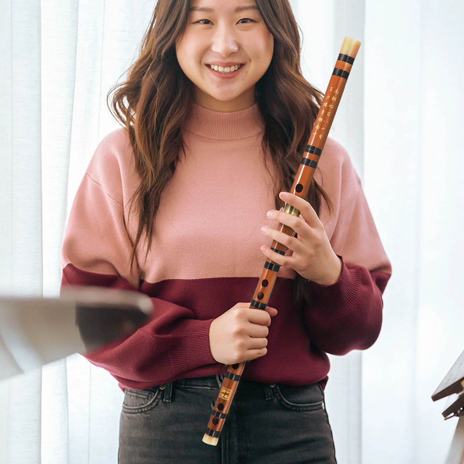 

5pcs Bamboo Flute Traditional Chinese Musical Instrument Polished With Fine Holes For Kids Adults Students Professionals