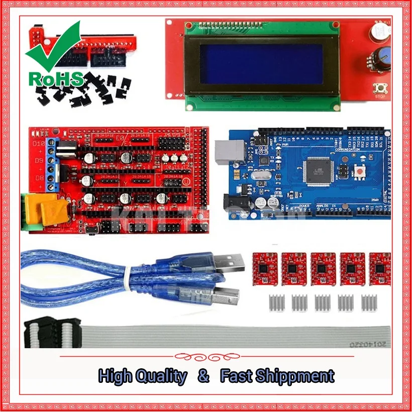 3D Control Board kit, 2004LCD Control Board 2560r3 Main Control Board 4988 Driver Board 3D1.4 Control Panel Module LCD 2004