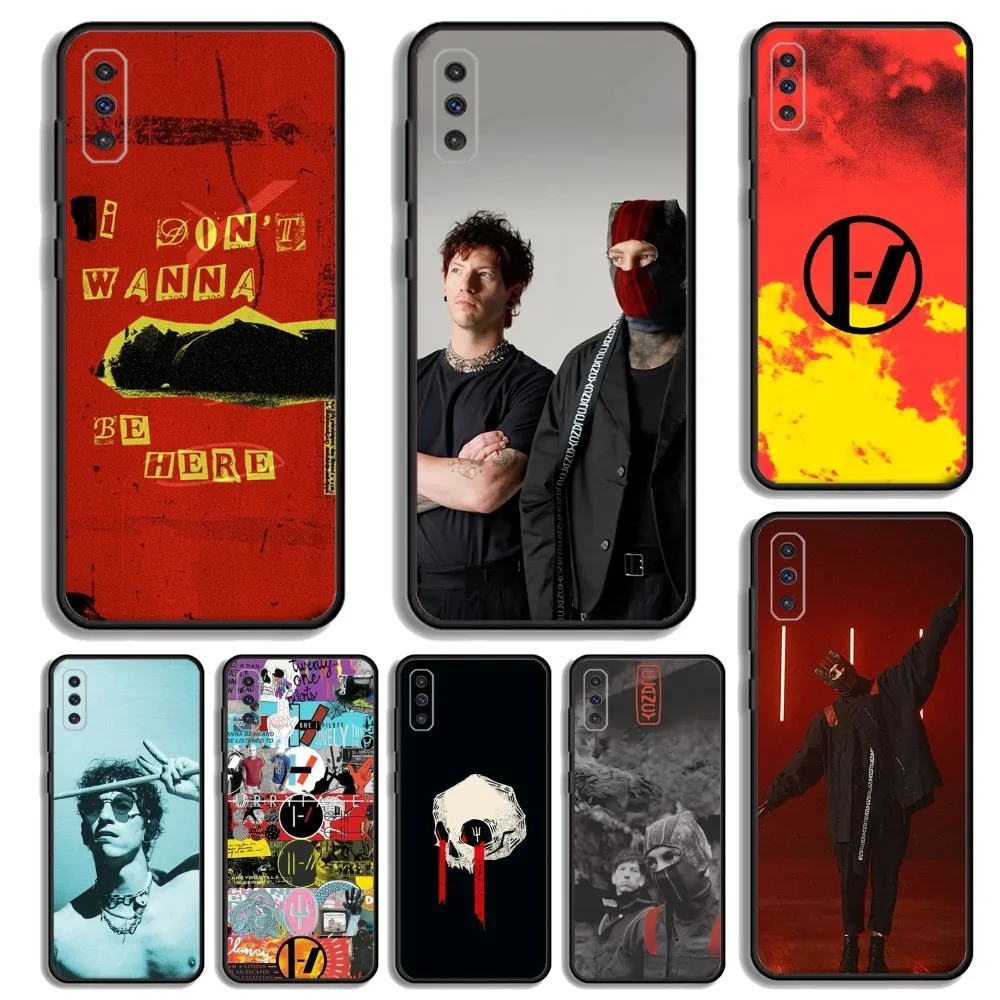 T-Twenty One P-Pilots Albus Phone Case For Samsung S23,23,22,30,21,10,9,Note20 Ultra,Lite,Ultra,5G,Plus,FE,Black Soft Case