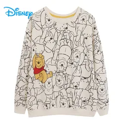 Disney Winnie the Pooh Sweatshirt Women Casual O Neck Fleece Pullover Tops Long Sleeve Loose Jumper Female Streetwear Unisex