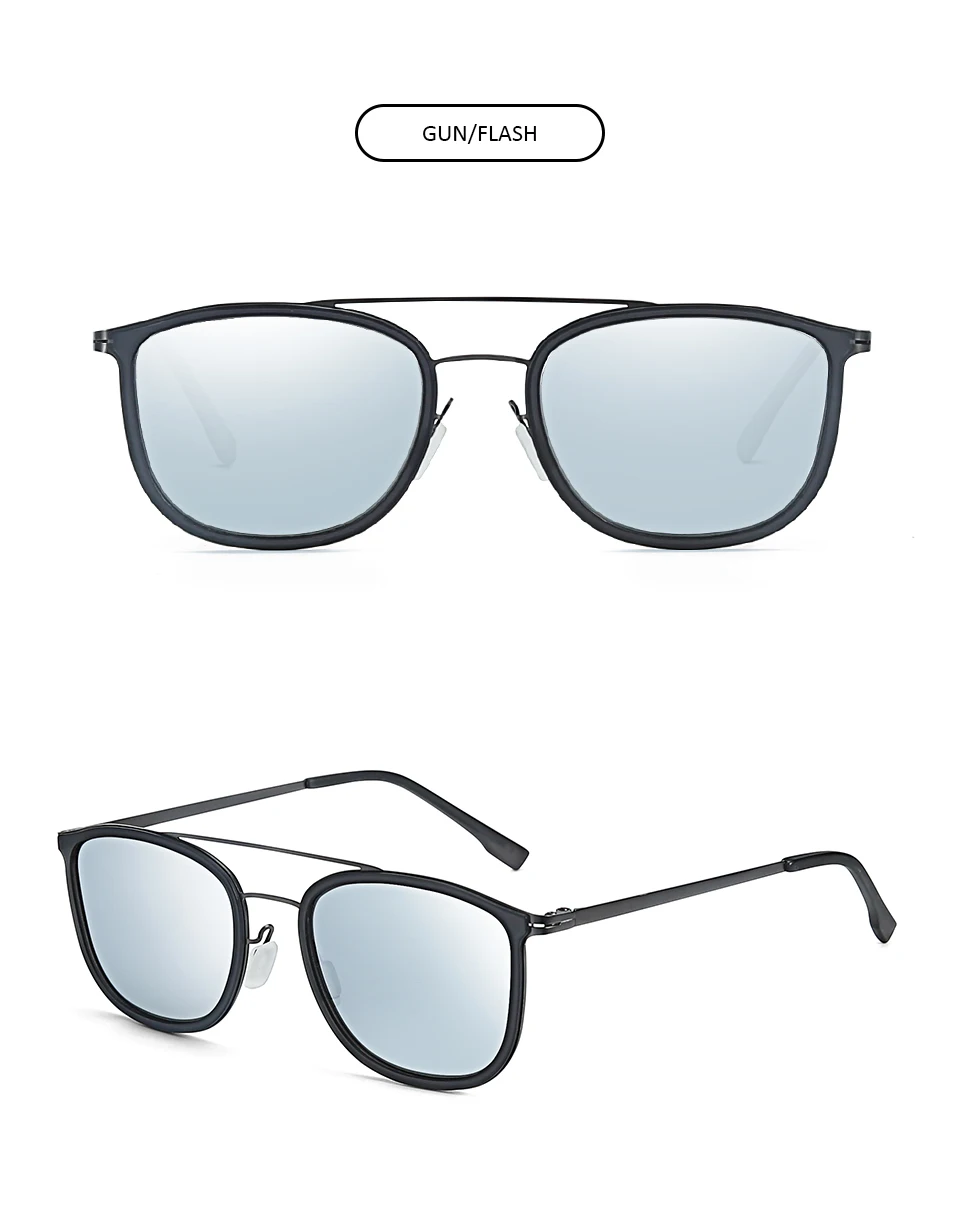 Zenottic retro runde polarisierte sonnenbrille-unisex doppelbrücke schatten sonnenbrille bt6301 – Detail 13
