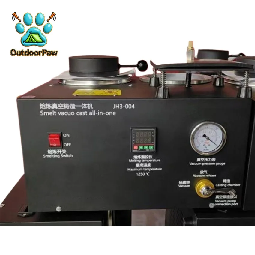 3-in1 Je-welry Casting Machine Vacuum and Me-lting Equipment Refining Prec-ious Metal Jewelry Casting Tool 1-3kg 220V/110V 1800W