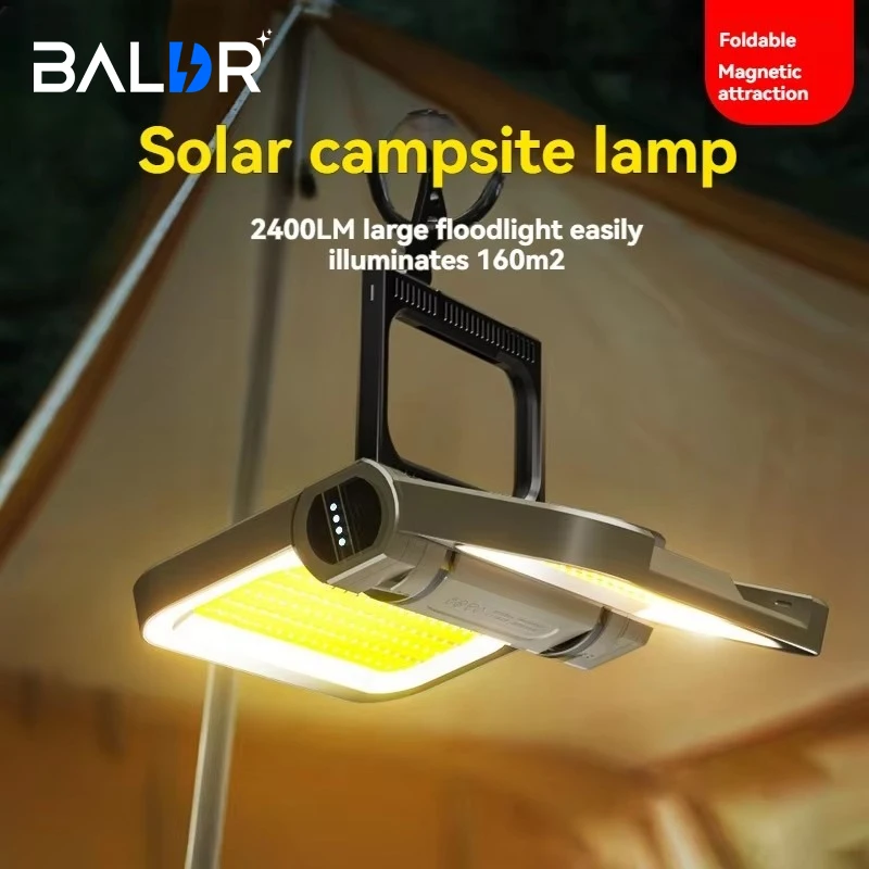 

2400LM светодиодный солнечный светильник для кемпинга 5000 мАч портативный аварийный фонарь для палатки уличный водонепроницаемый подвесной светильник освещение газонная лампа