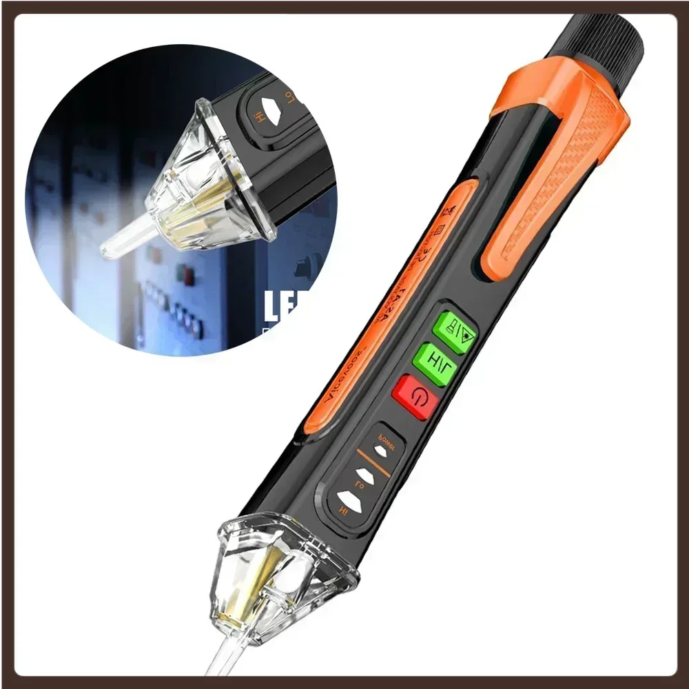 Non-Contact Voltage Detector Electrical Pen AC Voltage Tester Smart Breakpoint Finder 12-1000V Buzzer Alarm with Flashlight