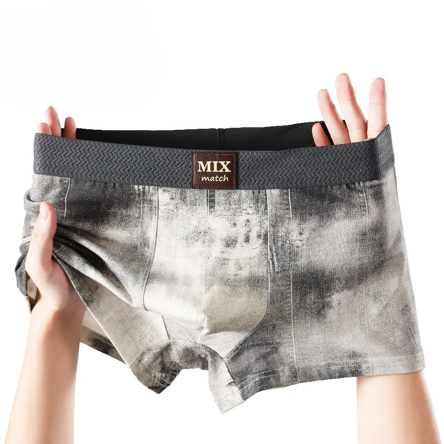 3Pcs New Cotton Printed Men's Underwear Mid-waist Slim-fitting Breathable Men's Boxers Men Boxer Panties Underpants
